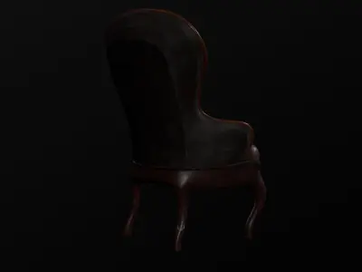 Victorian chair Low-poly 3D model