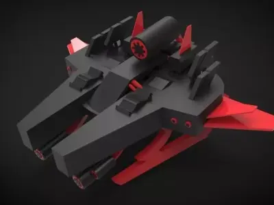 Ultimate Spaceship Low-poly 3D model