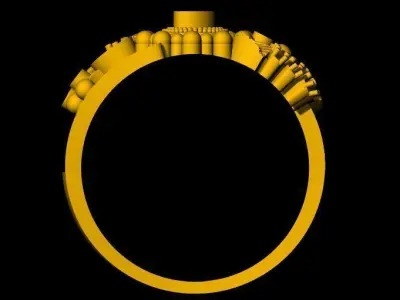 antique ring 3dm file 3D print model shop