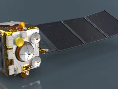 INSAT Communication Satellite Folded 3D model