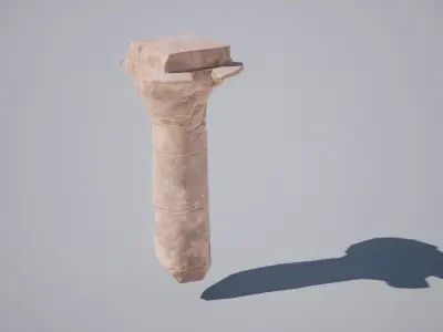 Egyptian Column Low-poly 3D model purchase