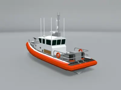 First Response Safe Boat Ship LOWEST Low-poly 3D model