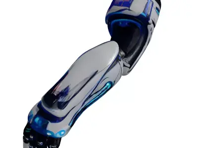 Cybernetic Forearm Prosthetic 3D Model 3D model