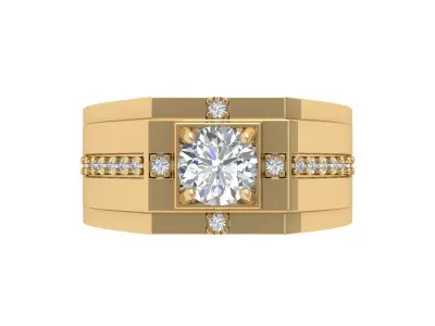 Art Deco Ring 3D print model 25
