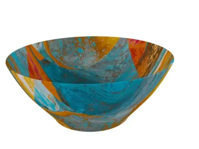 Sky Blue Bowl 3D model