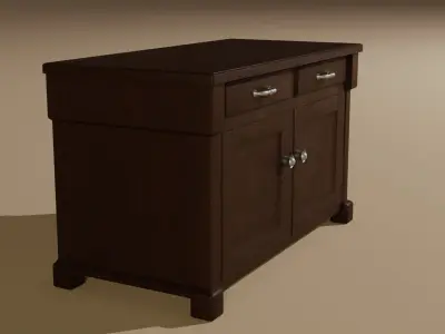 Old cabinet Low-poly 3D model