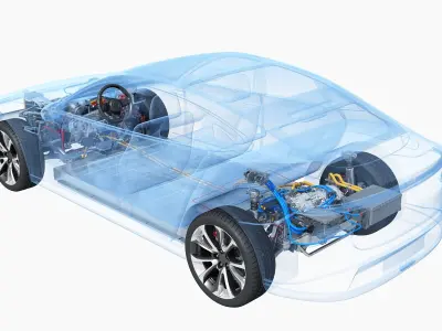  Electric Car SUV Chassis X-Ray 