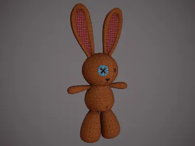 Teddy Rabbit Low-poly 3D model