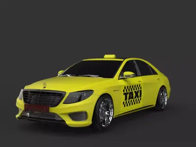 BENZ TAXI Free 3D model