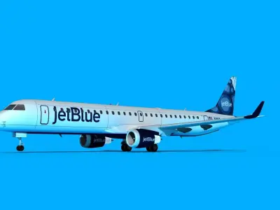 Embraer Emb-190 Jet Blue 2 3D model