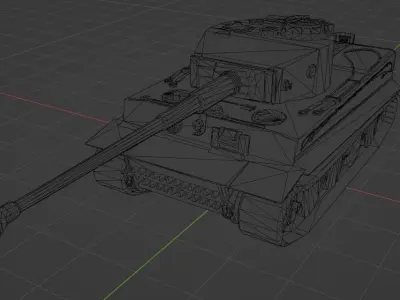 ww2 german Tank Tiger 1 3D model