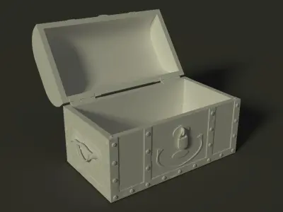 Pirate Treasure Chest  Free low-poly 3D model