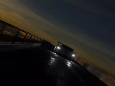 Cinematic High-Speed Bridge Explosion Scene 3D model