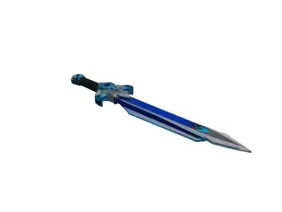 Futuristic Energy Sword with Blue Blade 3D model