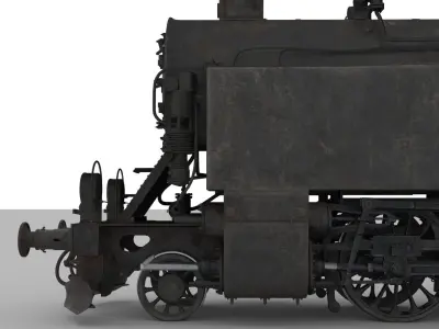 Railway Locomotive WW2 3D model