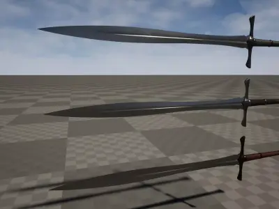 Dark Sword Low-poly 3D model