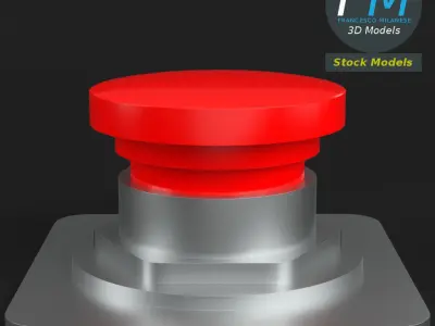 Red button 3D model