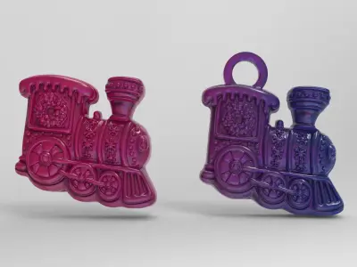 christmas train cookie decor 3D print model
