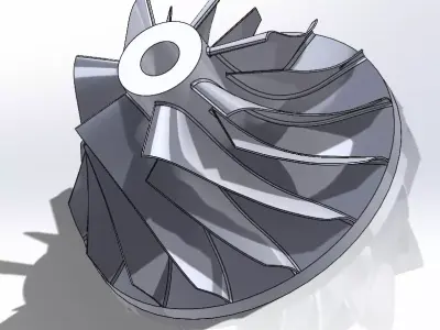 impeller turbine blade Free low-poly 3D model