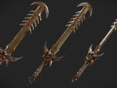 Ritual Sword Low-poly 3D model