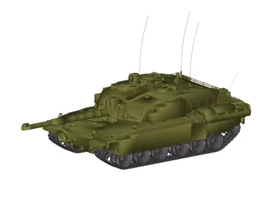 Challenger 2 battle tank 3D model
