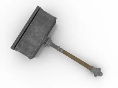 Huge Hammer Low-poly 3D model