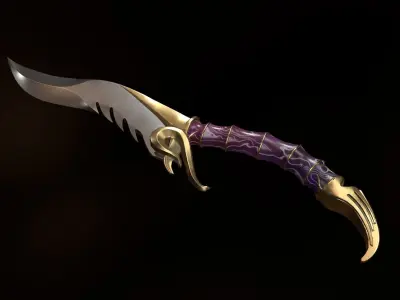 Fantasy Dagger - PBR Low-poly Model  Low-poly 3D model
