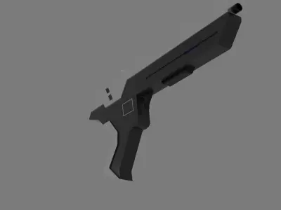 Sci-Fi Pistol Low-poly 3D model get