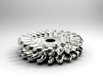 Pelton turbine Free 3D model