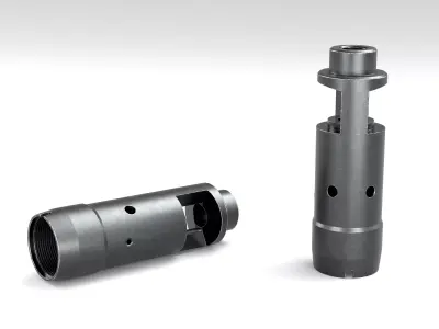 AK74 Muzzle Brake Low-poly 3D model