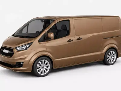 Generic Delivery Van Modern Urban Logistics Vehicle 01 3D model