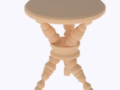 Dollhouse miniature Antique Side Table  3D print model