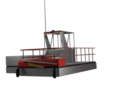 Boat model with ladder Free 3D model