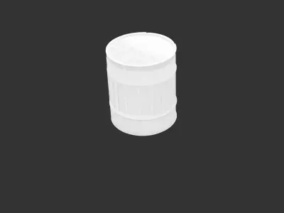 Industrial Storage Barrel for 3D print Low-poly 3D model