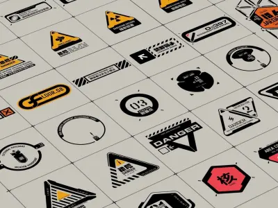 Utilitarian Mech-Tank Decals Texture
