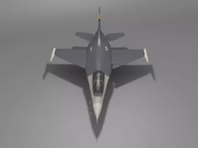 F-16V  Viper Fighting Falcon Multi-Role Fighter Low-poly 3D model
