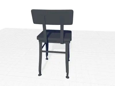 Lincoln Side Chair in Clear Coat 3D model