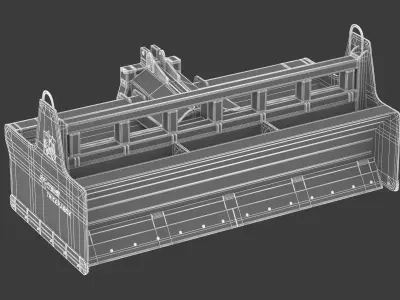 K-Tec Tricerabox 3-Point Hitch Box Blade 3D model