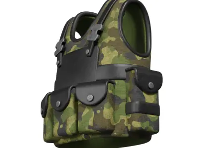 3D Military Tactical Vest 3D model
