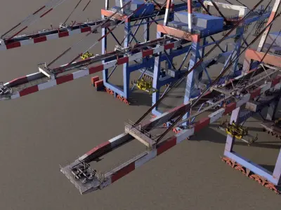 Harbour Crane Low-poly 3D model purchase