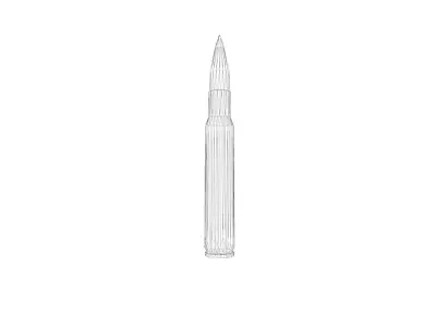 Rifle cartridge By Timvias Free low-poly 3D model
