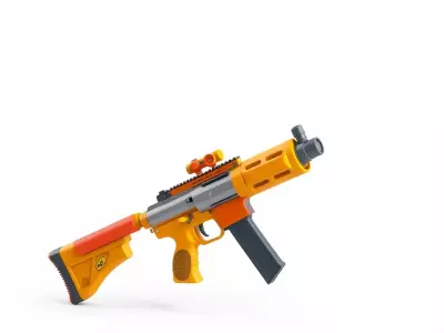 Vibrant Assault Rifle model pack Low-poly 3D model
