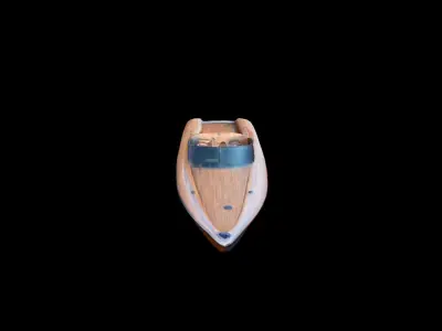 3d Model Aerial Front View Of A Speed Boat Collection  3D model