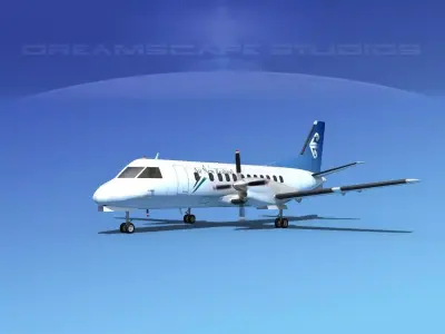 SAAB SF340 Air New Zealand 3D model
