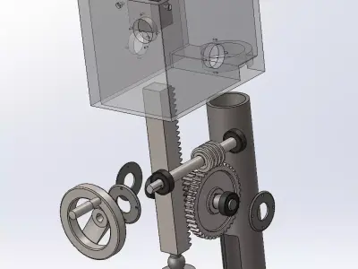 Hand press with heated plate 3D model