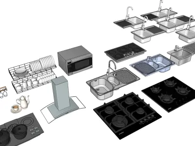 KITCHEN ACCESSORIES EQUIPMENT DECOR 3D MODEL PART 1 3D model
