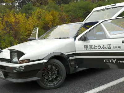  Toyota AE86 Trueno White 