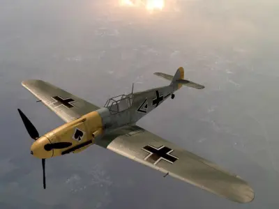 Messerschmitt Bf 109 3D model 10