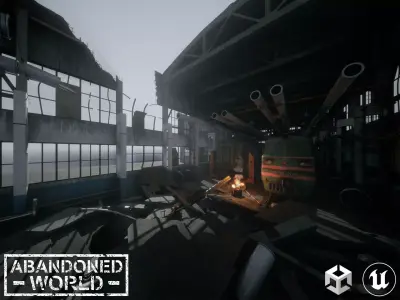 Modular Abandoned Depot for UE4 and Unity Full Complete 3D Model Pack