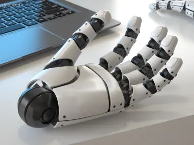 Articulated Robotic Hand Module Rigged for Maya 3D model